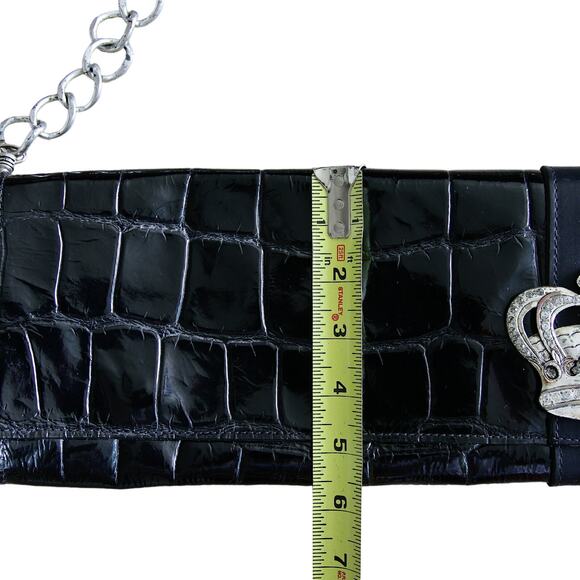 Leatherock Y2K chain strap Rhinestone and patent leather shoulderbag clutch - Picture 4 of 8